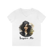 Inspire Me  ladies' V-Neck T-Shirt