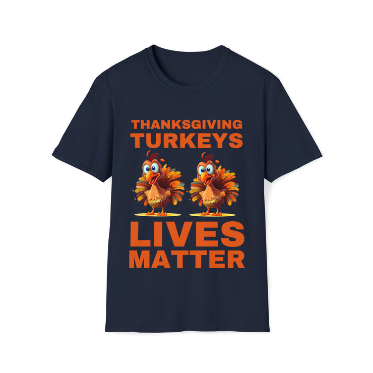 Thanksgiving turkeys Lives Matter Orange Soft style T-Shirt