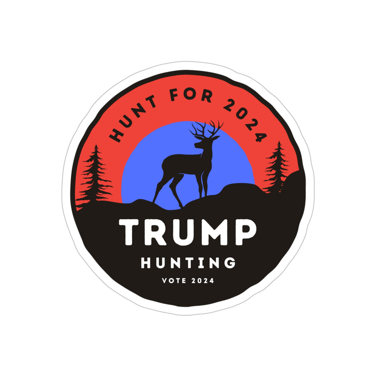 Trump Hunting 2024 Transparent Outdoor Stickers, Die-Cut, 1pcs