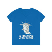 Catastrophe at the Border  ladies' V-Neck T-Shirt