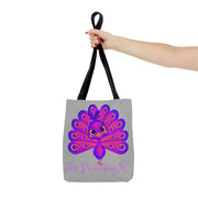 Stop Peacocking Me purple silver Tote Bag