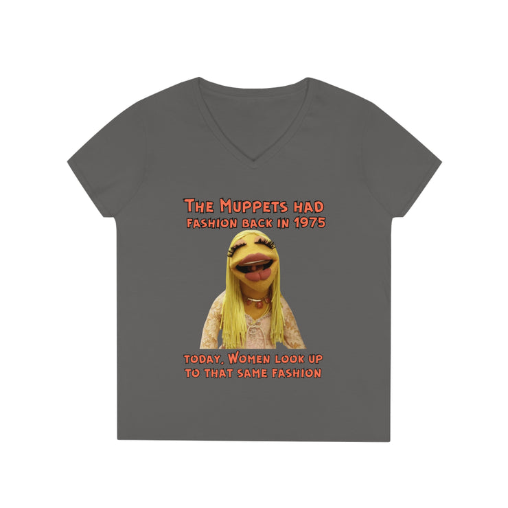 The Muppets had fashion back in 1975 V-neck Women&