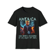 America has been invaded by an Army of Men blue Soft style T-Shirt