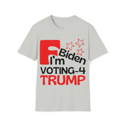 F Biden I'm voting for Trump Unisex Softstyle T-Shirt