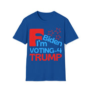 F Biden I'm voting for Trump Unisex Softstyle T-Shirt