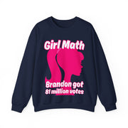 Girl Math Brandon got 81 million votes Blend™ Crewneck Sweatshirt Unisex