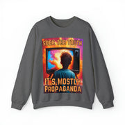 Seek the truth It's mostly propaganda Heavy Blend™ Crewneck Sweatshirt Unisex