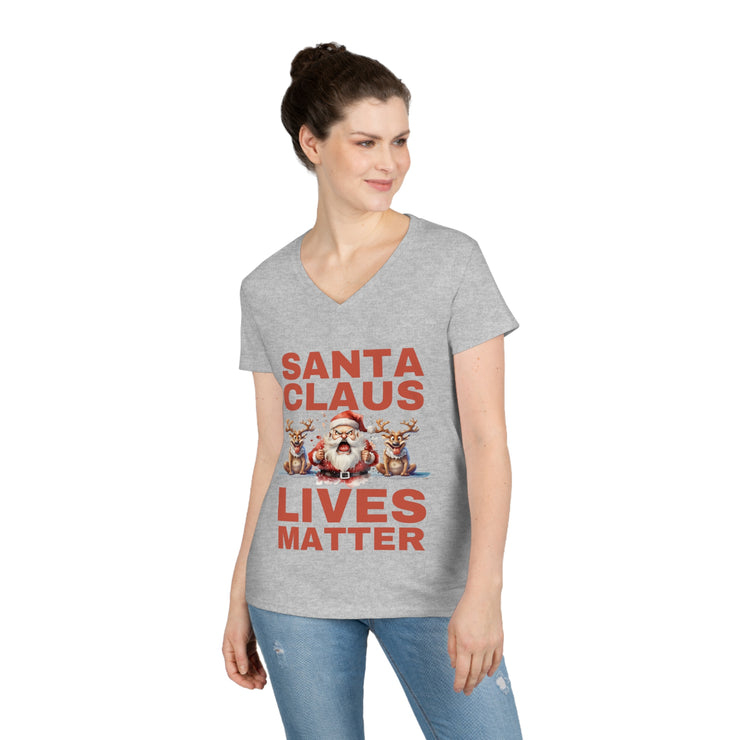 Santa Claus Lives Matter Christmas Beige or dutch-red ladies&