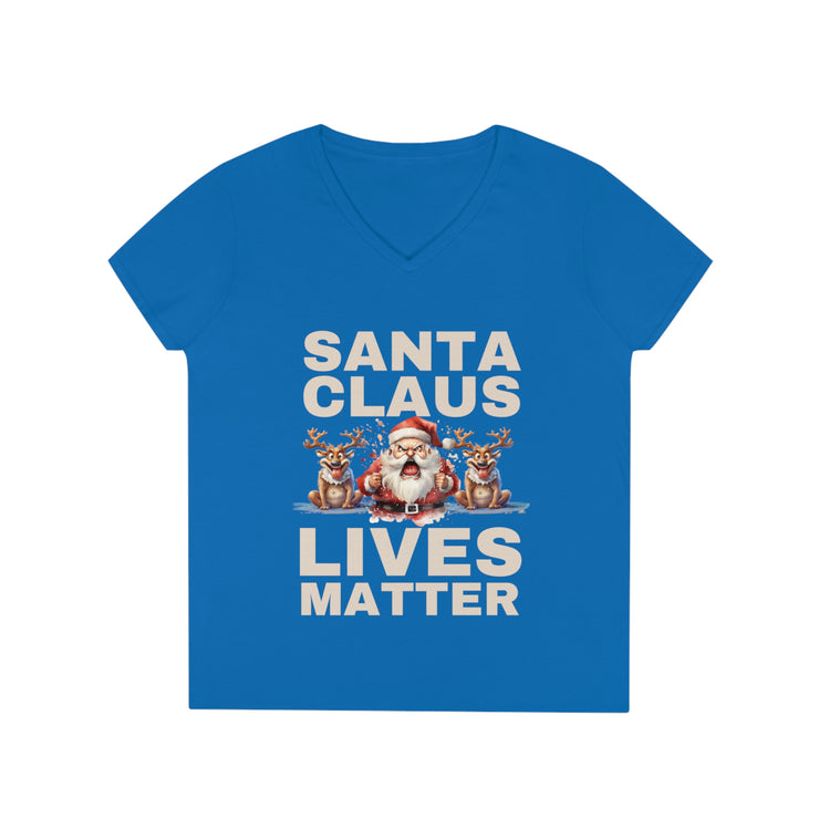 Santa Claus Lives Matter Christmas Beige or dutch-red ladies&