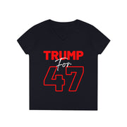 Trump for 47 ladies' V-Neck T-Shirt