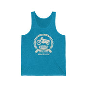 Trump Motorcycle club riding and voting in 2024 unisex Jersey Tank