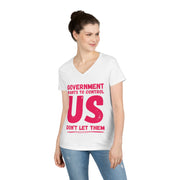 Government wants to control US Don't let them V-neck Women's tee