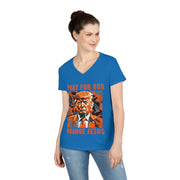 Pray for our Orange Jesus V-neck Women's tee