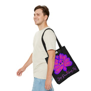 Stop Peacocking Me purple black white Tote Bag