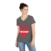 U secretly love Trump V-neck Women's tee