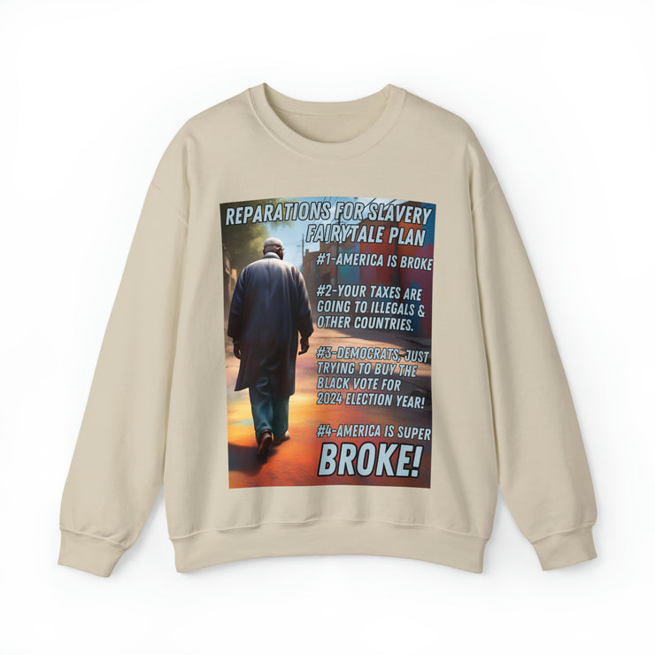 Reparations for slavery Fairytale plan Heavy Blend™ Crewneck Sweatshirt Unisex