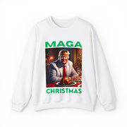 MAGA Christmas Green Heavy Blend™ Crewneck Sweatshirt Unisex