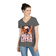 MAGA lives matter 3D V-neck Women's tee