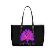 Stop Peacocking Me purple/black Leather Shoulder Bag