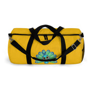 Stop peacocking me yellow duffel bag