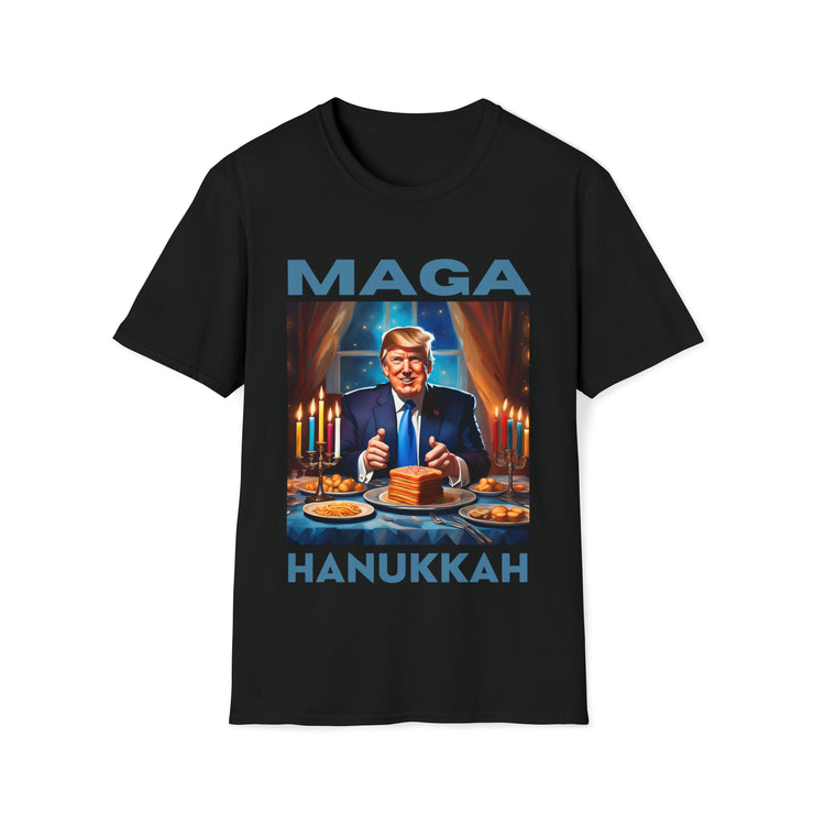 MAGA Hanukkah soft blue Soft style T-Shirt unisex