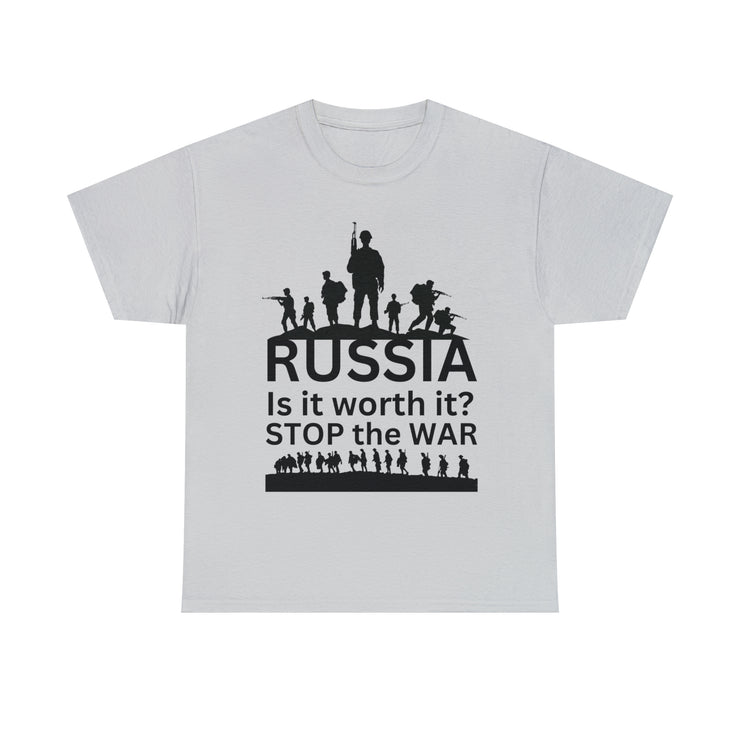 Russia is it worth it, stop the war unisex Heavy Cotton Tee