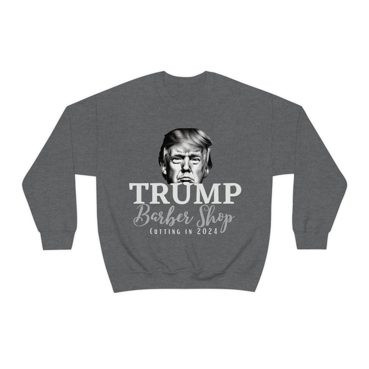 Trump Barber Shop Cutting in 2024 Unisex Heavy Blend™ Crewneck Sweatshirt