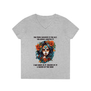 Raised by the dark ladies' V-Neck T-Shirt