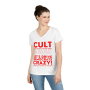 Cult MAGA let's drive them crazy anyways they're going to talk shit red and Aqua V-Neck T-Shirt