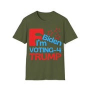 F Biden I'm voting for Trump Unisex Softstyle T-Shirt