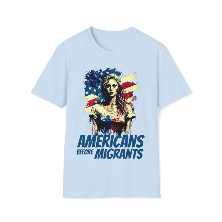 Americans before migrants Soft style T-Shirt