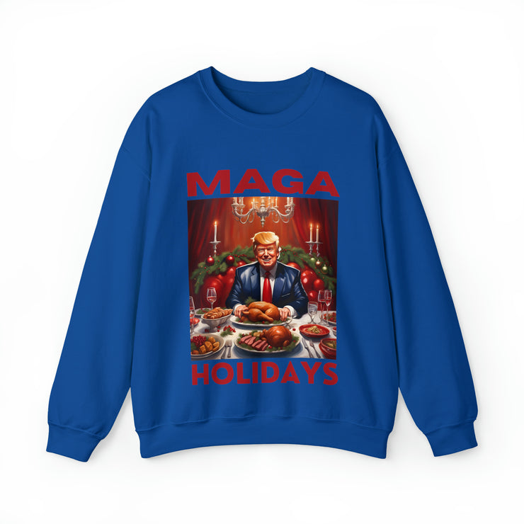 MAGA Holiday Deep Red Heavy Blend™ Crewneck Sweatshirt Unisex