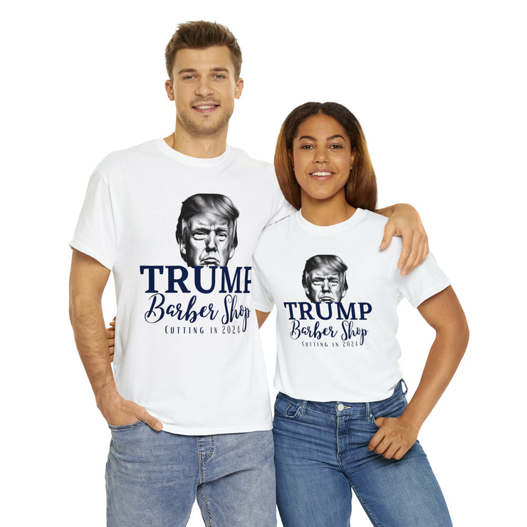 Trump Barber Shop Cutting in 2024 Unisex Heavy Cotton Tee