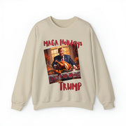 MAGA Holidays Let's talk about Trump Heavy Blend™ Crewneck Sweatshirt