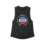 Best way to predict your future VOTE women's Flowy Scoop Muscle Tank