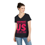 Government wants to control US Don't let them V-neck Women's tee