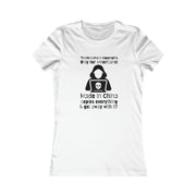 Trademarks and copyrights Only for Americans, Made in China copies everything and get away with it? women's Favorite Tee