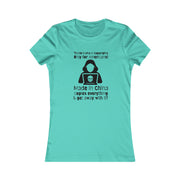 Trademarks and copyrights Only for Americans, Made in China copies everything and get away with it? women's Favorite Tee