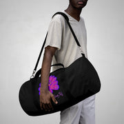 Stop peacocking me purple/black duffel bag