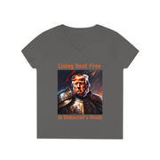 Living Rent Free in Democrat's Heads V-neck Women's tee