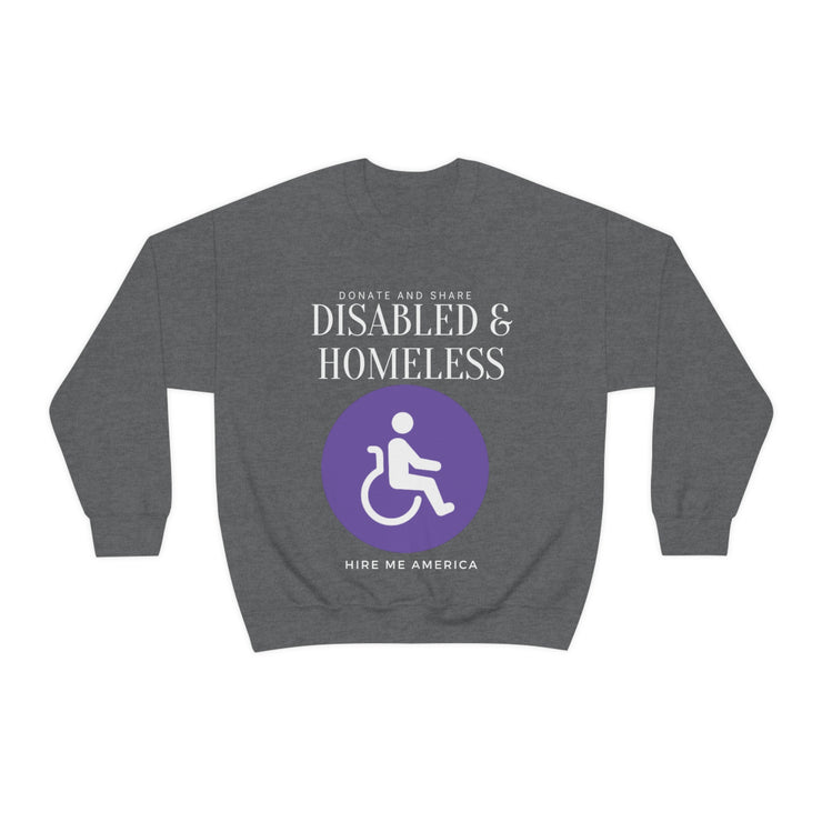 Disabled & Homeless donate and share Heavy Blend™ Crewneck Sweatshirt