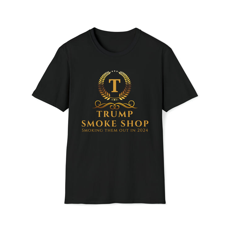 Trump Smoke Shop Smoking them out in 2024 Unisex Softstyle T-Shirt