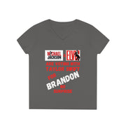 Michael Jackson and Elvis are voting for Brandon V-neck Women's tee