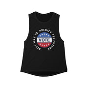 Best way to predict your future VOTE women's Flowy Scoop Muscle Tank