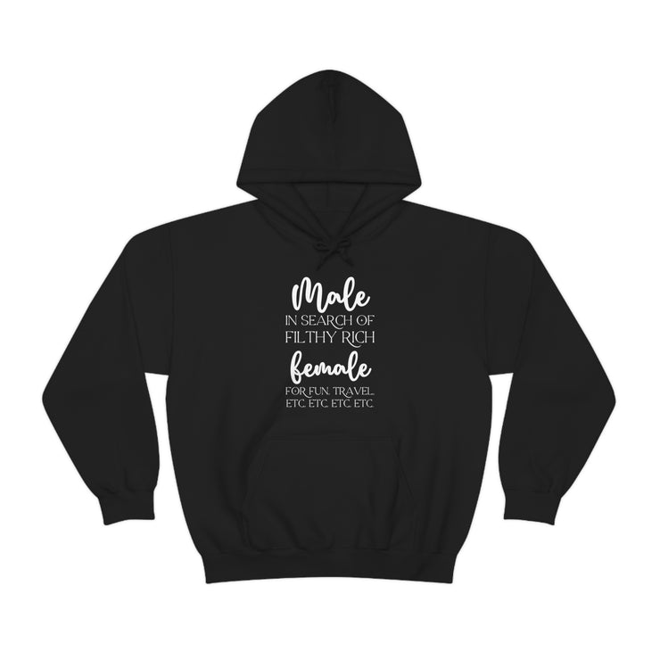 Male in search of filthy rich female Heavy Blend™ Hooded Sweatshirt