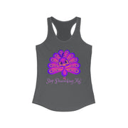 Stop Peacocking me purple women's Ideal Racerback Tank