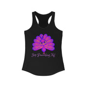 Stop Peacocking me purple women's Ideal Racerback Tank