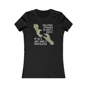 Helping others is not a duty; it is a joy and a privilege women's Favorite Tee