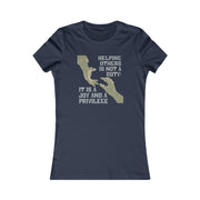 Helping others is not a duty; it is a joy and a privilege women's Favorite Tee