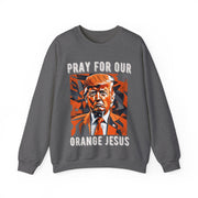 Pray for our Orange Jesus Blend™ Crewneck Sweatshirt Unisex